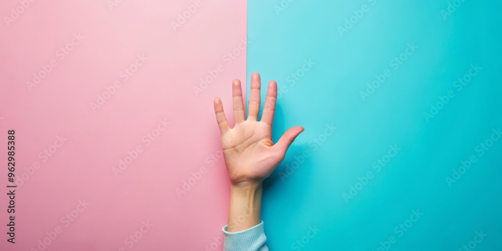 Here, a raised hand says 