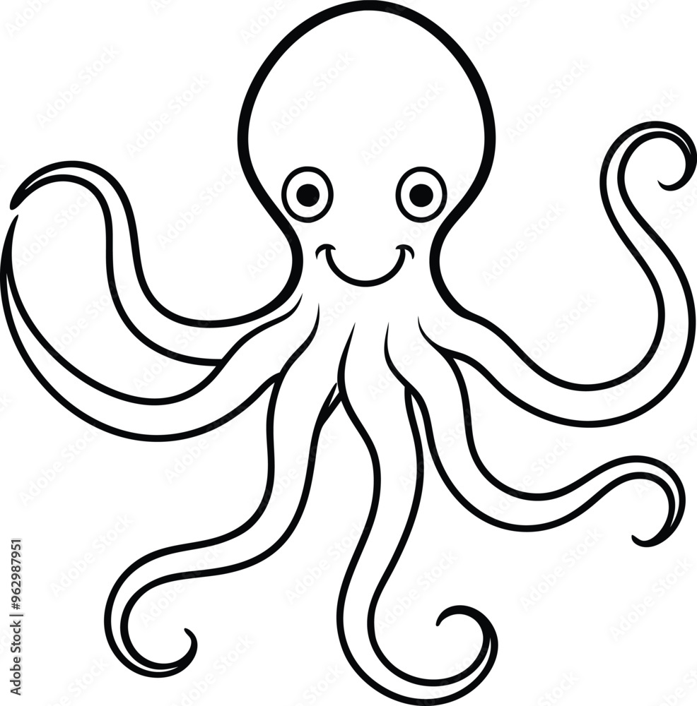 Laughing Octopus with Curly Tentacles Fun Art for Kids
Laughing Octopus with Curly Tentacles Fun Art for Kids