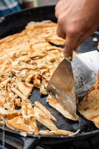close up of a chef preparing food, Kaiserschmarrn
