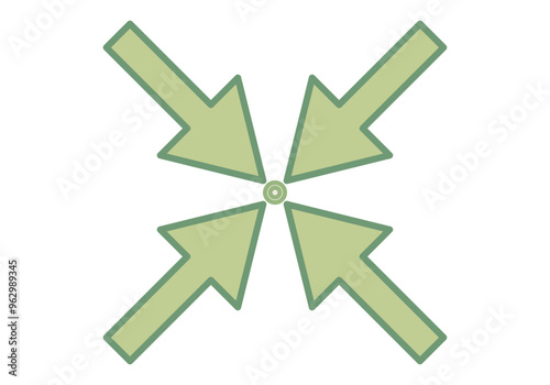 Flechas verdes marcando punto de interés 