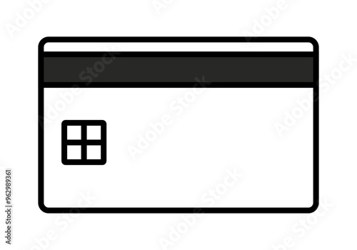 Icono negro de tarjeta de crédito o debito 