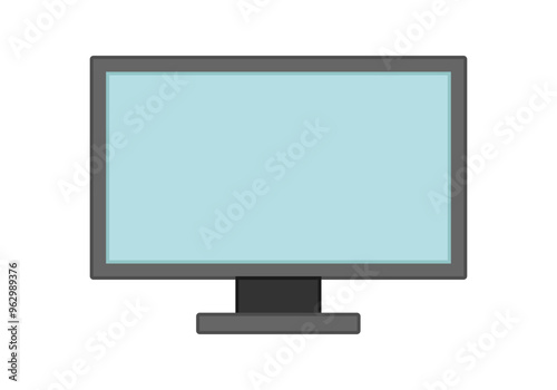 Pantalla de ordenador encendida y negra