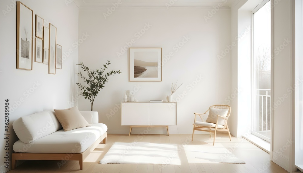 Fototapeta premium Photo interior modern design room 3d illustration