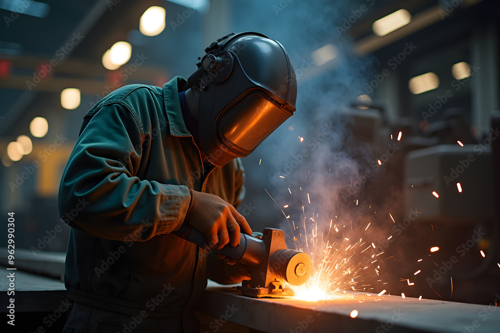 industrial worker works in a factory industrial worker works in a factory