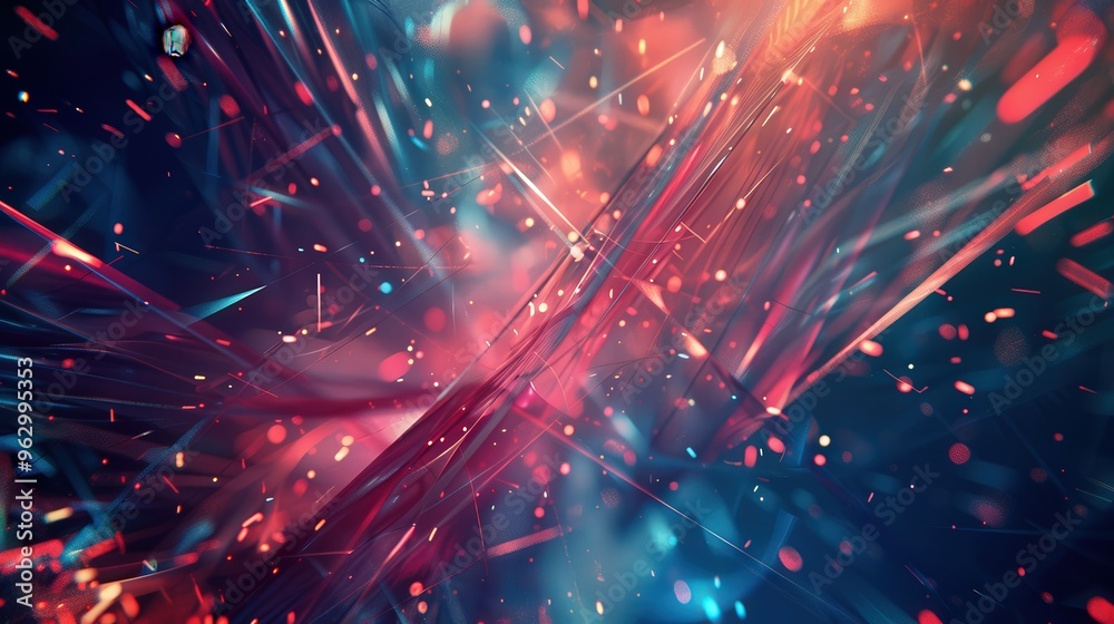 A lively abstract background characterized by a chaotic blend of lines and shapes, evoking a powerful sense of energy and dynamic movement.