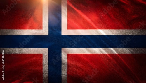 Norwegian Flag with Nordic Cross