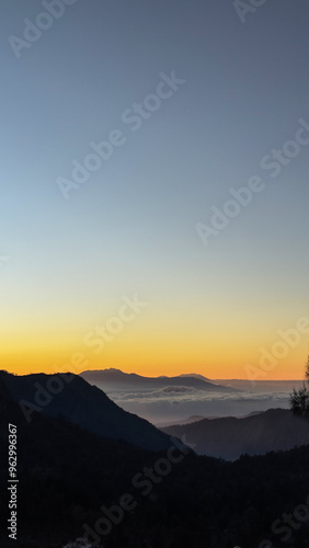 sunset in the mountains