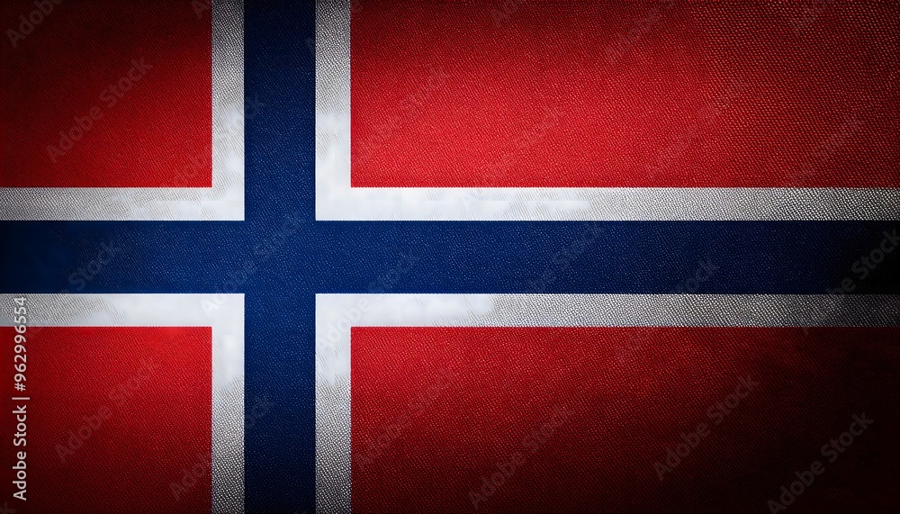 Norwegian Flag with Nordic Cross Norwegian Flag with Nordic Cross