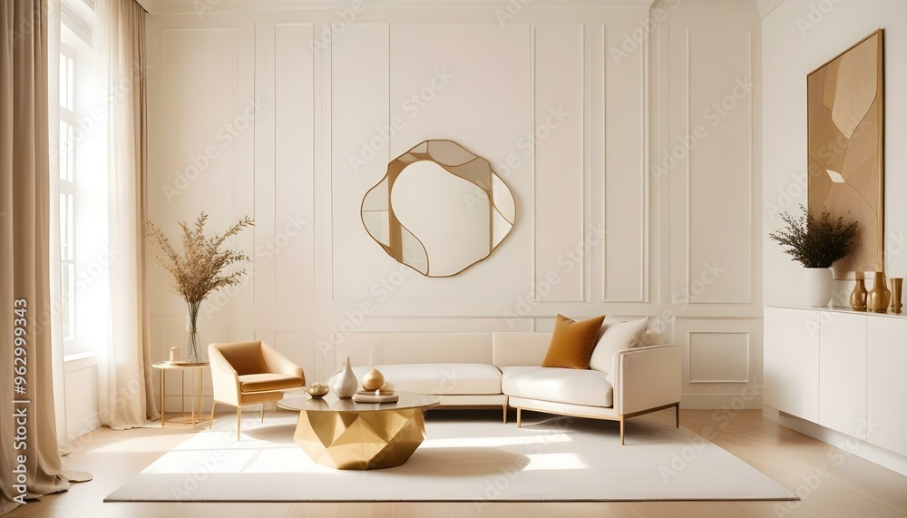 Photo interior modern design room 3d illustration Photo interior modern design room 3d illustration