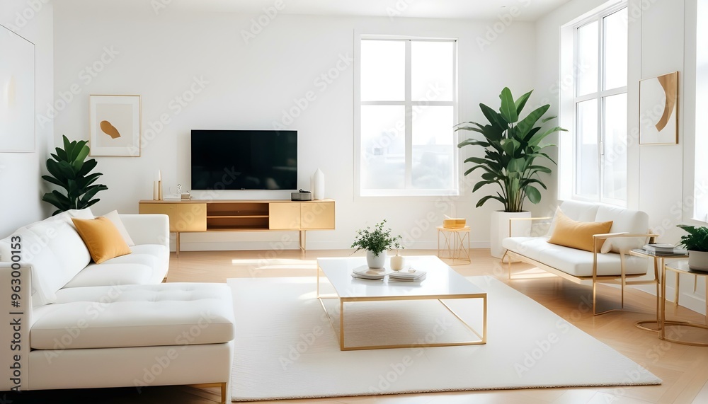 Fototapeta premium Photo interior modern design room 3d illustration