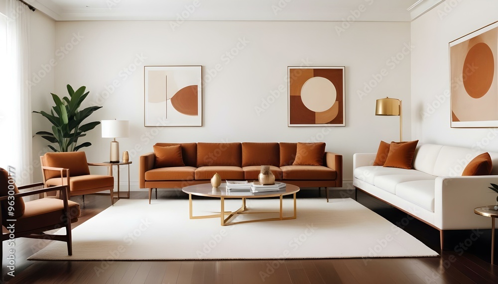 Fototapeta premium Photo interior modern design room 3d illustration