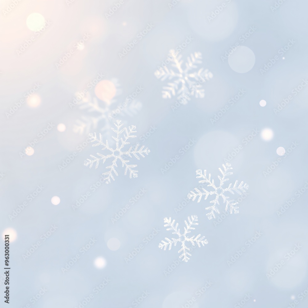 Christmas snowflakes winter scene with sparkling ice and light blue background Christmas snowflakes winter scene with sparkling ice and light blue background