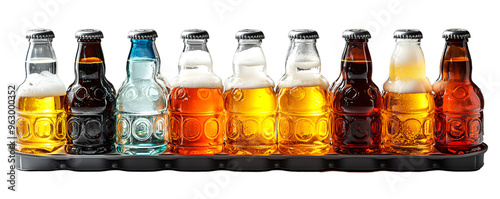 a group of bottles of liquid