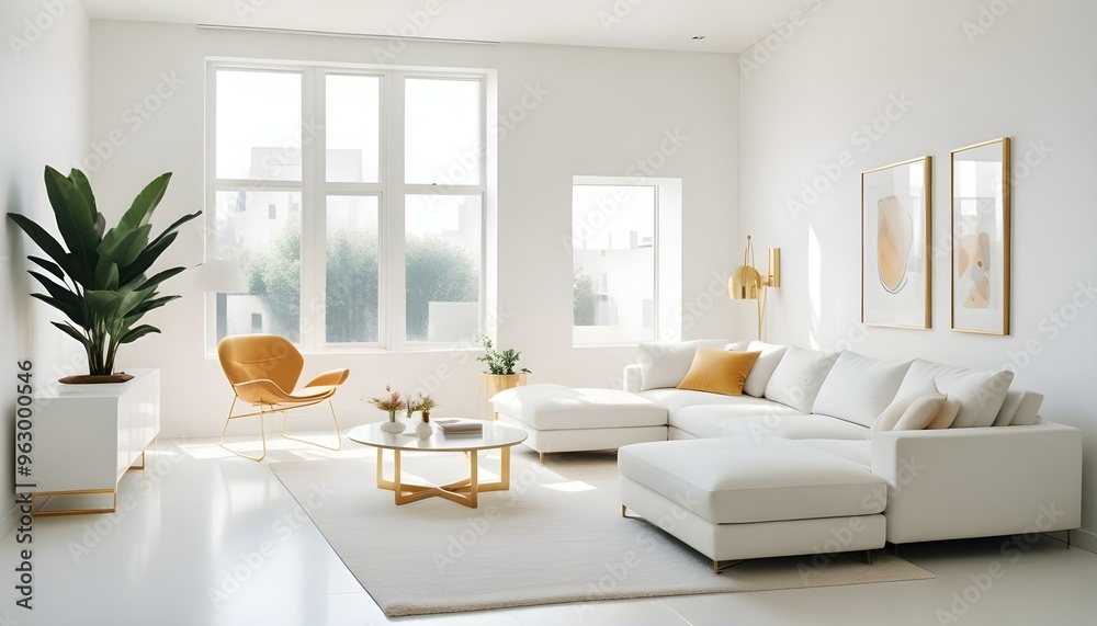 Fototapeta premium Photo interior modern design room 3d illustration