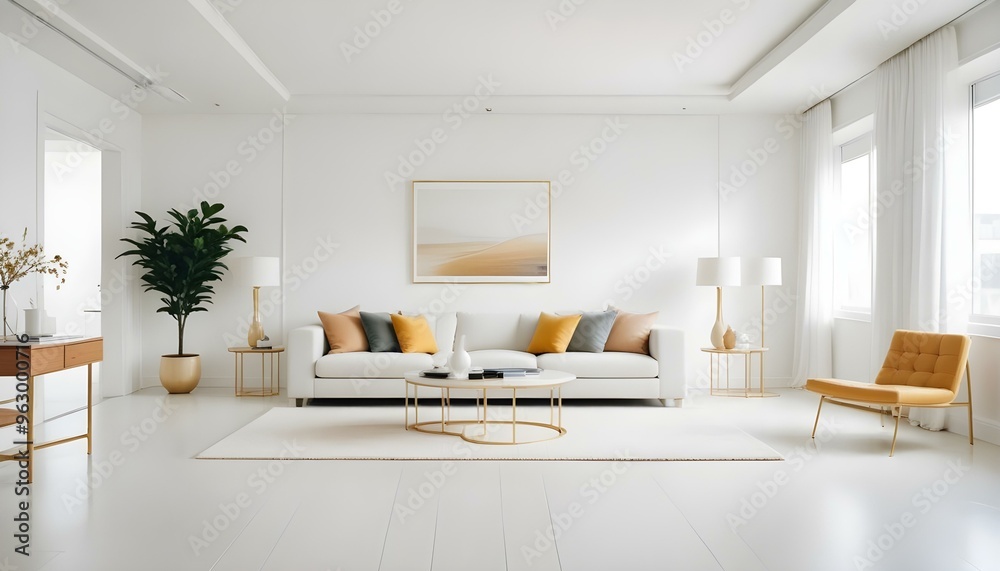 Fototapeta premium Photo interior modern design room 3d illustration