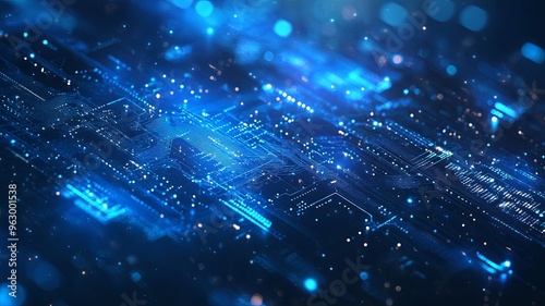 Abstract background of digital technology, data transfer, and information flow in cyberspace
