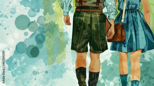 Young people go to Oktoberfest