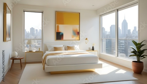 Photo interior modern design room 3d illustration