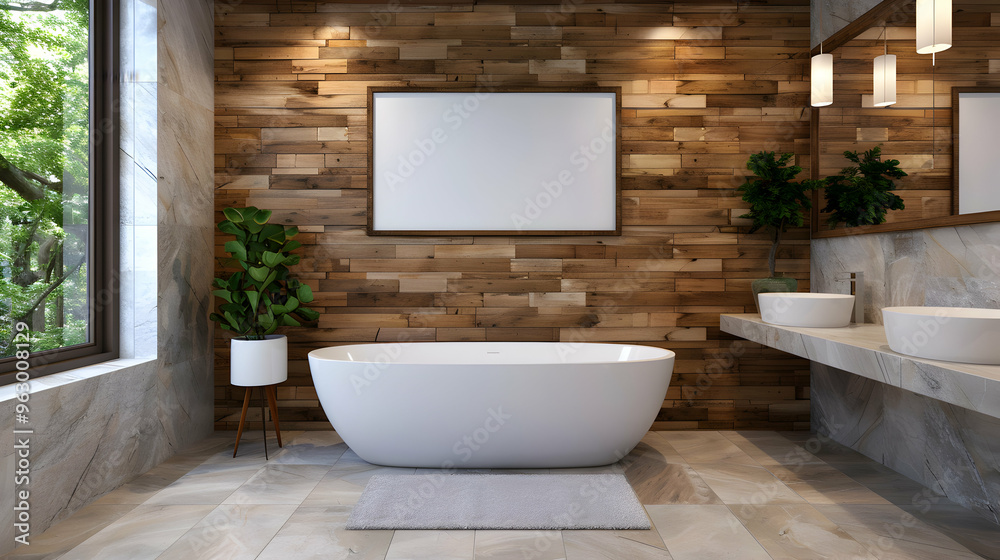 Modern Bathroom With Marble Fixtures Light Brown Modern Bathroom With Marble Fixtures Light Brown