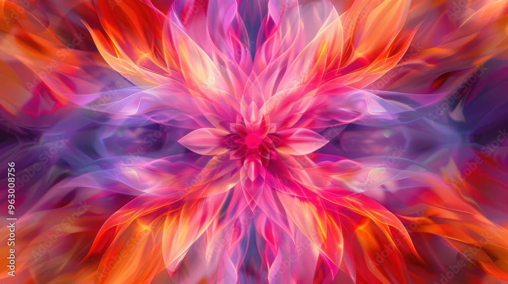 An abstract background displaying a mesmerizing kaleidoscopic effect, featuring intricate symmetrical patterns and lively colors. An abstract background displaying a mesmerizing kaleidoscopic effect, featuring intricate symmetrical patterns and lively colors.
