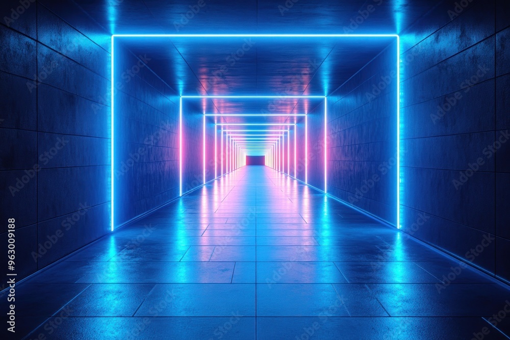Neon Lights Tunnel Neon Lights Tunnel