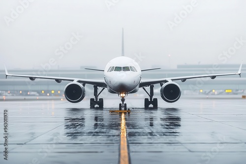 Close-up of a jet bridge attached to an airport gateway with a plane ready for boarding, close-up jet bridge, boarding connection