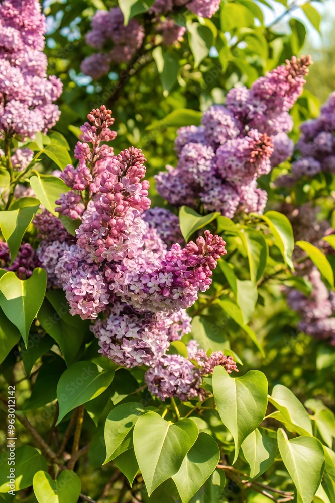 thick lush lilac bushes with blooming flower buds on it thick lush lilac bushes with blooming flower buds on it