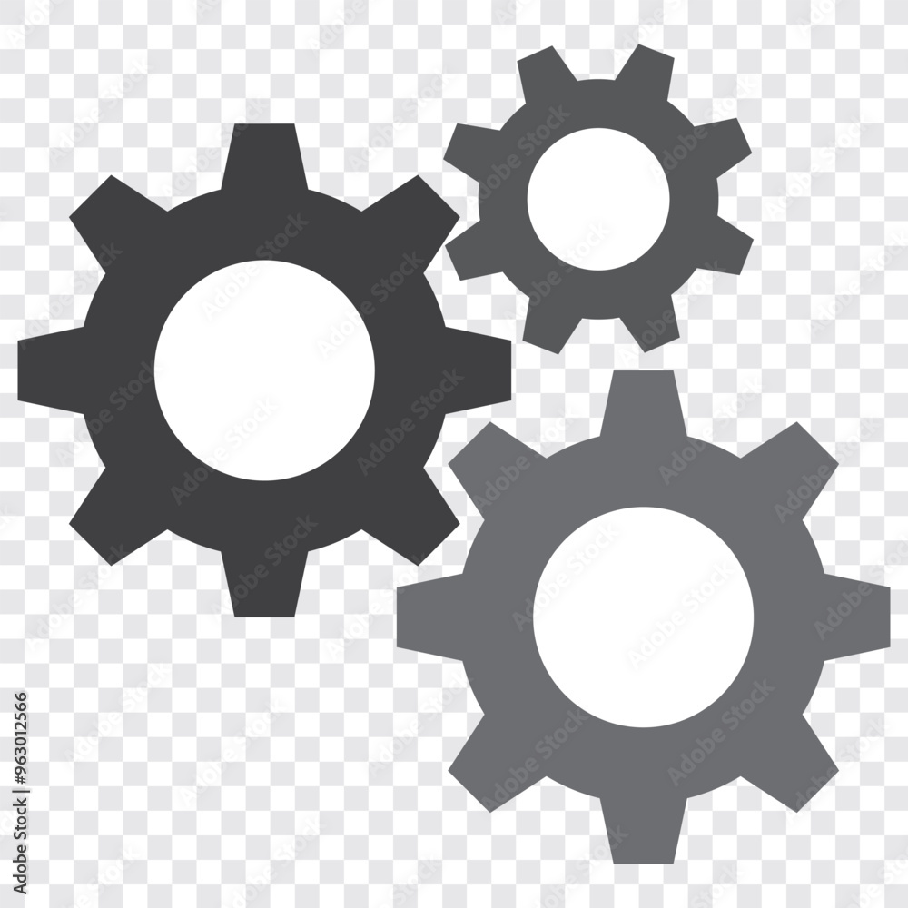Gear set. Black gear wheel icons on white background - stock vector. EPS 10. Gear set. Black gear wheel icons on white background - stock vector. EPS 10.