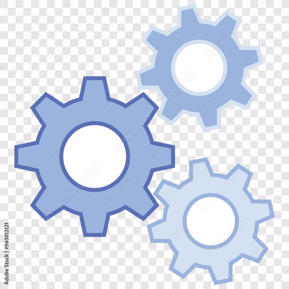 Gear setting vector icon set. Isolated black gears mechanism and cog wheel on white background. Progress or construction concept. Cogwheel icons UI vector. EPS 10. Gear setting vector icon set. Isolated black gears mechanism and cog wheel on white background. Progress or construction concept. Cogwheel icons UI vector. EPS 10.