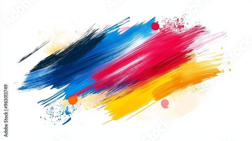 Wallpaper Mural Vibrant colorful abstract brush stroke background with bold, expressive paint textures and dynamic splashes of color, perfect for modern art designs, creative projects, and digital presentations, idea Torontodigital.ca