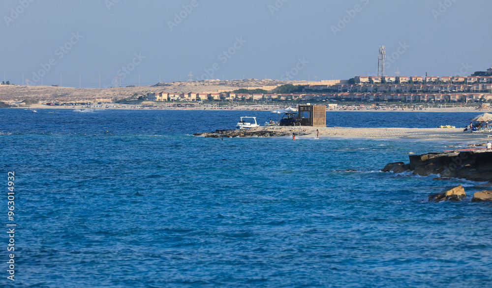 view of an old seaside town in Egypt view of an old seaside town in Egypt