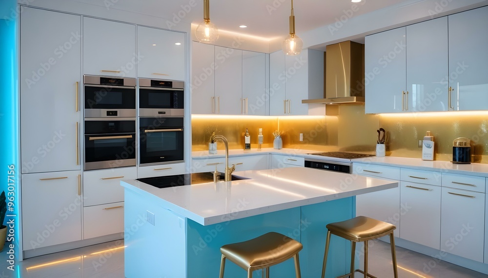 Photo interior modern design room 3d illustration