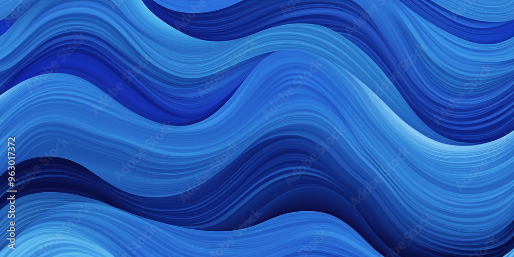 Fototapeta premium Abstract watercolor paint background dark blue gradient color with fluid curve lines texture and white space for text