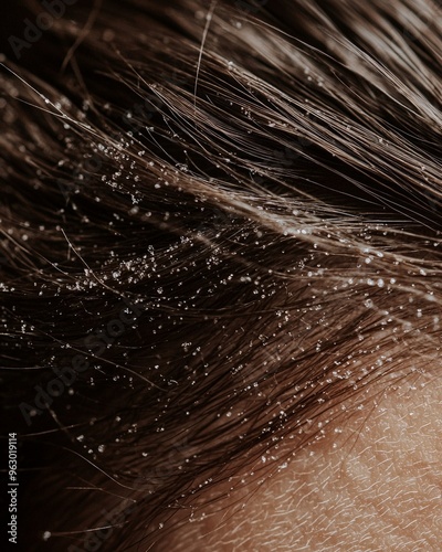 A close up of a person's head with a lot of hair