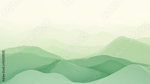 Soft pale green gradient background with smooth transitions, ideal for minimalist designs, nature-inspired digital projects, website backdrops, and calming visual compositions, perfect for adding a fr