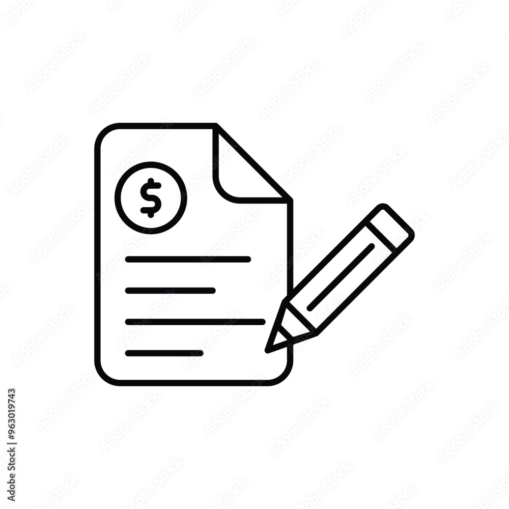 Contract vector icon ready to use for apps and websites Contract vector icon ready to use for apps and websites