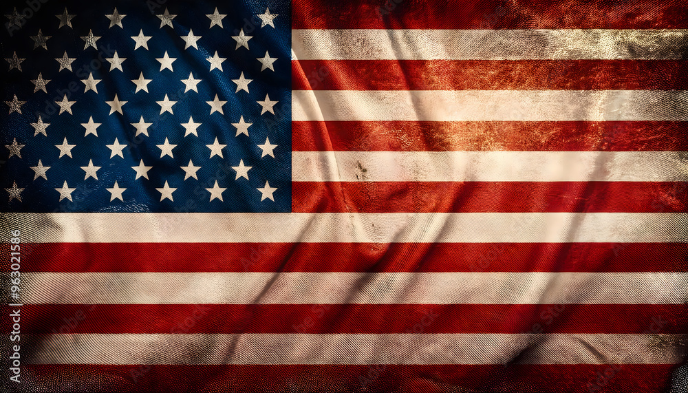 Fototapeta premium Vintage American Flag