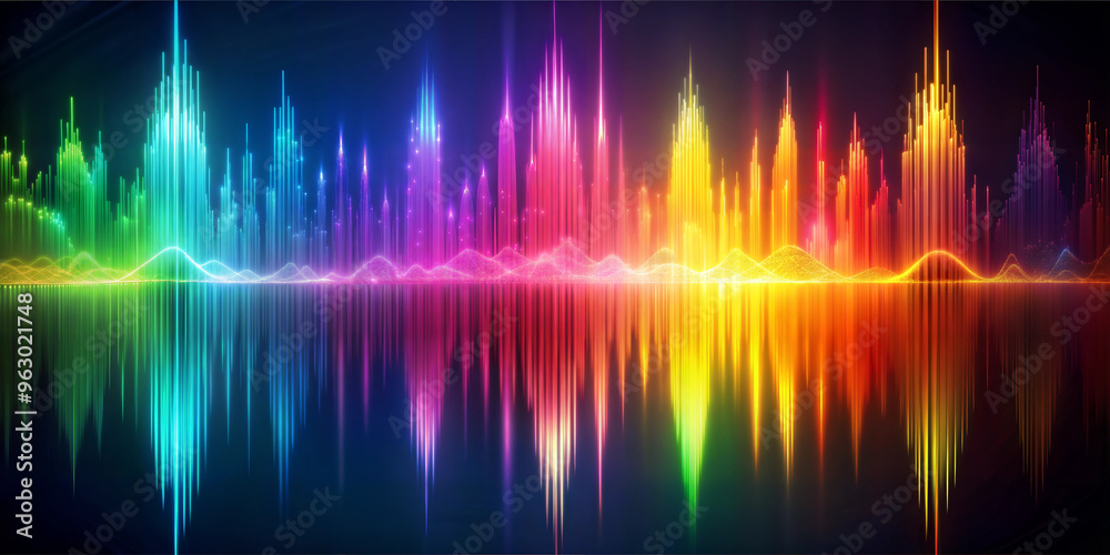 Vibrant Spectrum of Sound Waves: Dynamic Visualization of Musical Rhythms and Acoustic Art Vibrant Spectrum of Sound Waves: Dynamic Visualization of Musical Rhythms and Acoustic Art