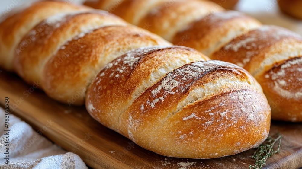 Close-up of Delectable Freshly Baked Bread on Wooden Board, High-Resolution, Intricate Details, Professional Color Grading, Award-Winning Composition. Warmth and Comfort of Home Baking. Close-up of Delectable Freshly Baked Bread on Wooden Board, High-Resolution, Intricate Details, Professional Color Grading, Award-Winning Composition. Warmth and Comfort of Home Baking.
