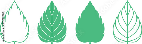 Mint logo. Isolated mint on white background