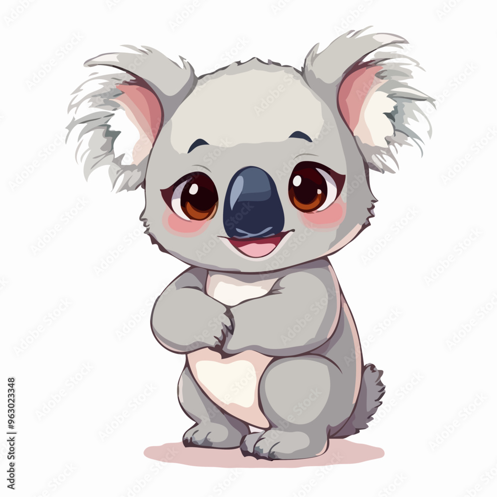 Obraz premium Kawaii Koala im Cartoon-Stil