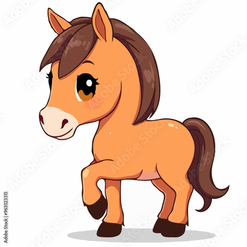 Süßes cartoonhaftes Pferd