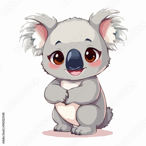 Kawaii Koala im Cartoon-Stil