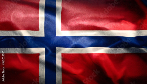 Norwegian Flag with Nordic Cross