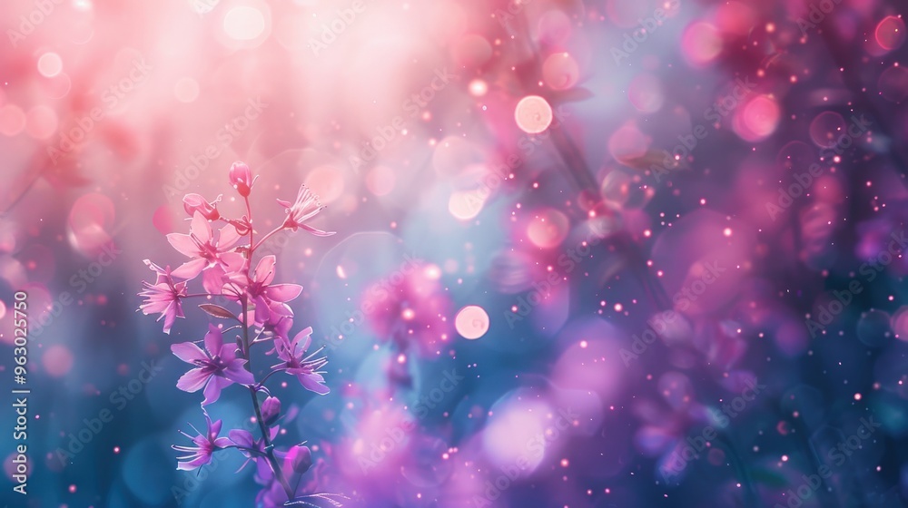 Ethereal abstract background showcasing a soft focus and bokeh effect, enhancing the dreamy quality of the visual composition.