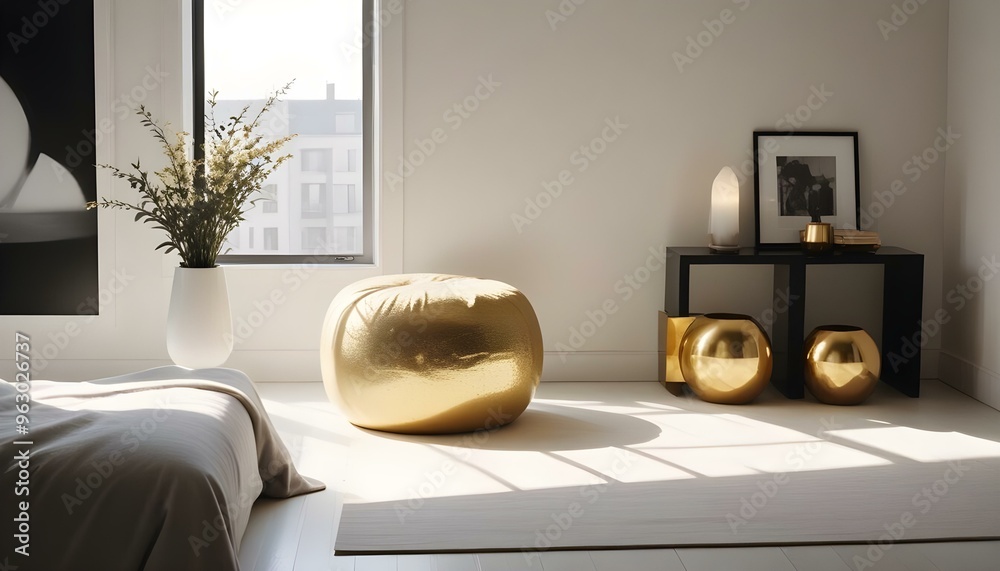 Photo interior modern design room 3d illustration