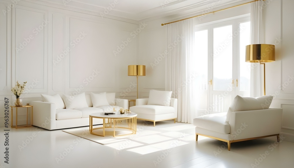 Photo interior modern design room 3d illustration Photo interior modern design room 3d illustration