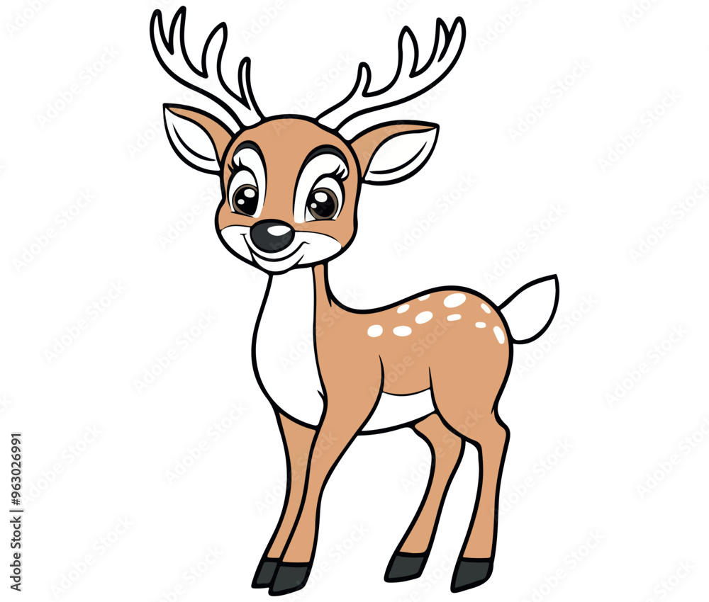 Cute deer illustration Vector Cute deer illustration Vector