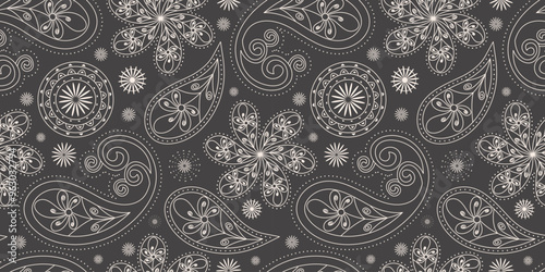 Paisley bandana pattern background 