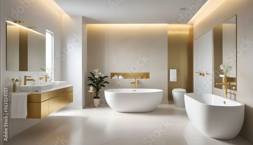 Photo interior modern design room 3d illustration